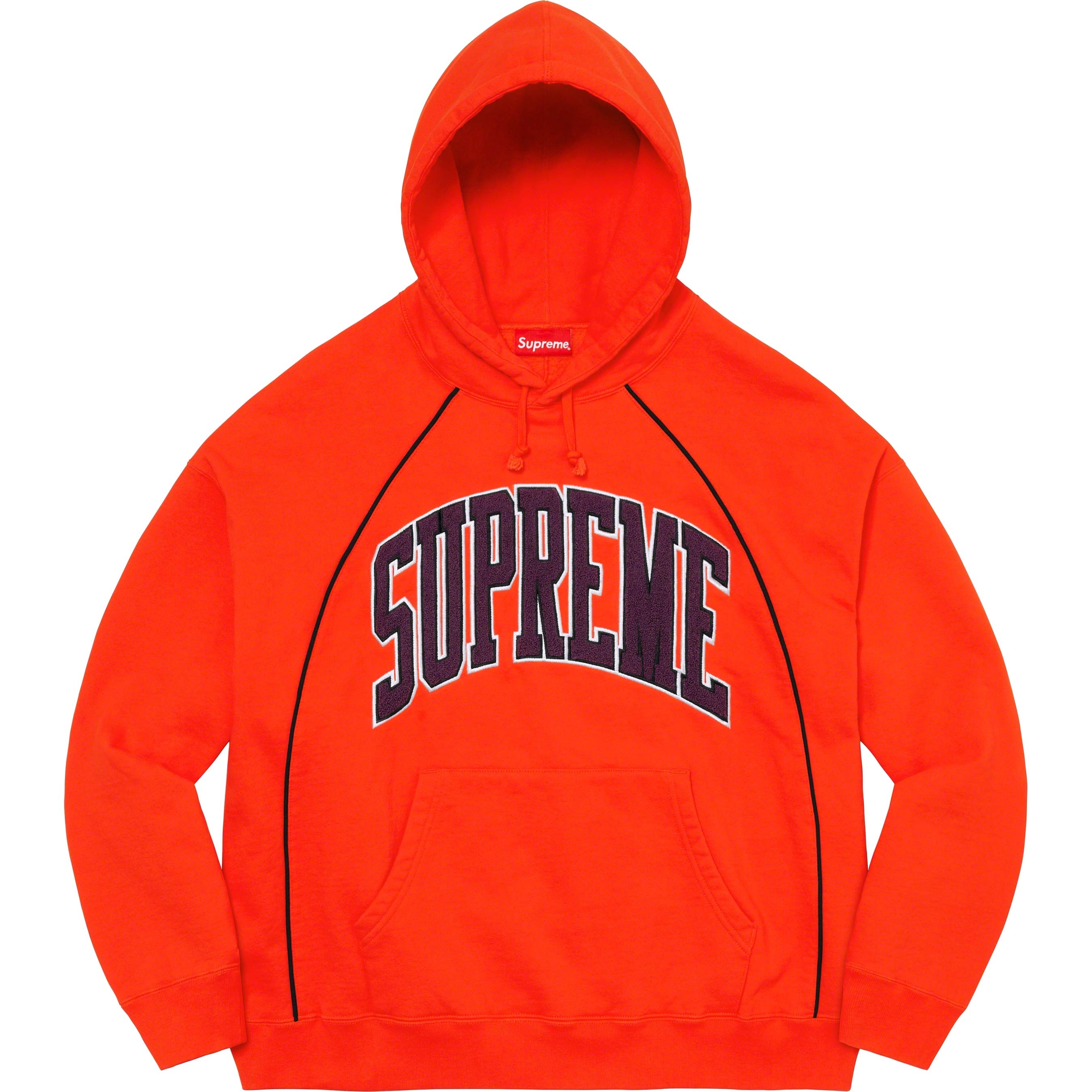 Boxy Piping Arc Hooded Sweatshirt view 2